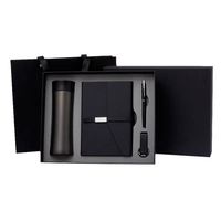 Carnet de notes personnalisé en cuir PU de luxe, cadeau d'entreprise, vente en gros, ensemble de stylos promotionnels avec bouteille d'eau