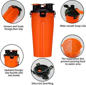 Nouvelle conception, gobelet à eau portable en plastique pour animaux de compagnie, distributeur de nourriture et d'eau, écologique, léger, réversible, 2 en 1 - Product Image 3