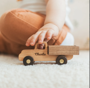 Cá nhân bé cậu bé món quà tùy chỉnh đồ chơi bằng gỗ xe ô tô xe tải Montessori cảm giác Toddler đồ chơi - Product Image 1