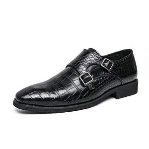 Scarpe da uomo in pelle alla moda britannica di grandi dimensioni per il tempo libero scarpe da lavoro in pelle oxford