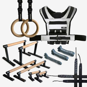 FDFIT Equipo de Calistenia Personalizado: Parallettes, Barra de Dips, Barra de Flexiones, Banda de Resistencia, Chaleco con Peso, Soportes para Dips - Product Image 3