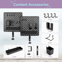JH-Mech – Fixations modulaires réglables sans perçage pour bureau, sécurisées pour la surface, pour une disposition personnalisée flexible, panneau perforé sans outil pour bureau