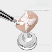 Triangle d'ongles peint stylo à ongles photothérapie bavure balayage brosse cristal porte-stylo Salon de manucure crochet spécifique stylo