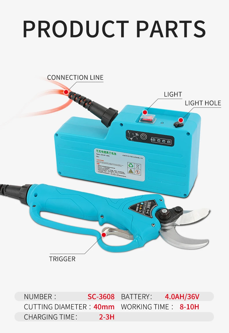 Portable electric pruning shear cable cutting machine ,SUCA electric shear made in china