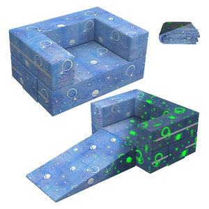 Children's Folding <b>Sofa</b> Cushion Glow In Dark High Density Foam Recliner For 2 To 4 Years Old <b>Kids</b> - Product Image 1