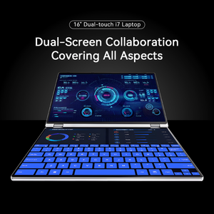 Özel logo kişisel ve ev dizüstü bilgisayar çekirdek <span class=keywords><strong>i7</strong></span> 1260P çift ekran 16 inç dokunmatik pad SSD 128GB RAM 16GB bilgisayar - Product Image 2