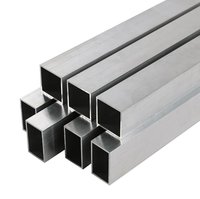 Profilé d'extrusion en aluminium carré anodisé sur mesure, tube en aluminium pour applications industrielles/de construction