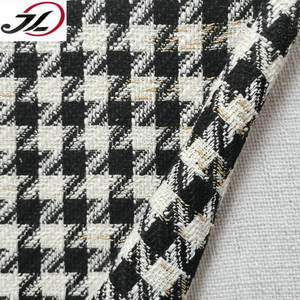 Китайский производитель, черно-белая твидовая ткань с рисунком гусиных лапок для пальто - Product Image 2