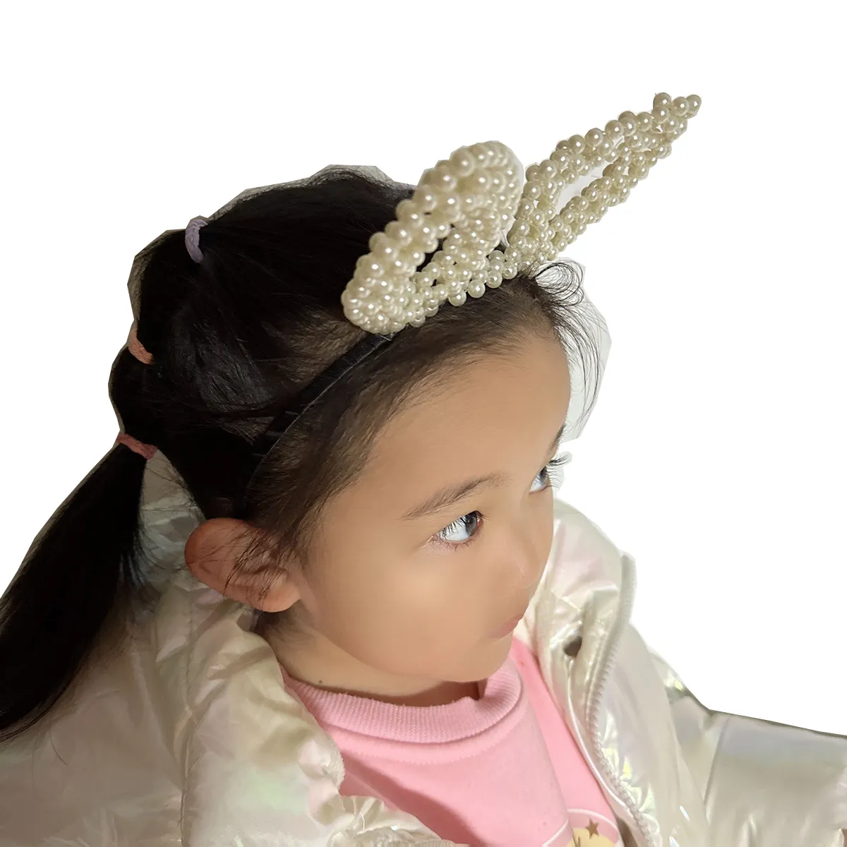 New Girls Cute Pearl Headband Bowknot Rabit Headbands Children Sweet Cat Ears Hair Band Birthday Party Kids Hair Accessories