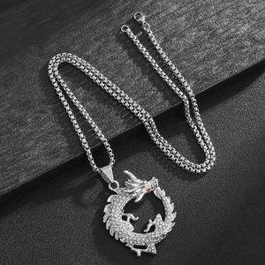 Collier Dragon en Acier Inoxydable Plaqué Or Fatingna – Nouvelle Tendance Chaîne Maillons pour Anniversaire – Vente Flash - Product Image 3