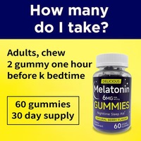 Gummies véganes à la mélatonine OEM pour un meilleur sommeil, saveurs fruitées naturelles, soutien au sommeil à base de plantes, complément apaisant et relaxant pour le bien-être