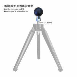 Tête sphérique Velpaw de 1,5 pouce avec adaptateur à vis 1/4-20 x 0,35 mm, adapté aux caméras d'action à 360 degrés et aux accessoires pour smartphones - Product Image 3