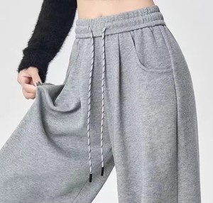 <span class=keywords><strong>Pantaloni</strong></span> Jogger Larghi a Vita Alta in 100% Poliestere, Anti-Piega, Tinta Unita, Stile Cargo Vintage Streetwear, Estivi - Product Image 3