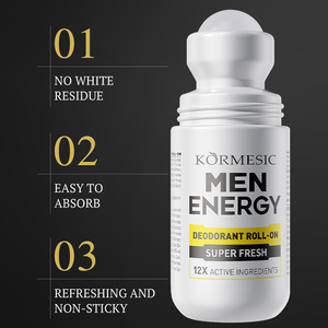 Desodorante en Barra KORMESIC con Certificación Bpom, Marca Privada, 50g, Energizante para Hombres, Súper Fresco, 12X Ingredientes Activos, Larga Duración - Product Image 3