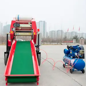 Çin popüler mısır silaj balya makinesi paketleme makinesi mini yuvarlak saman silaj balya makinesi ve sarıcı makine Kenya yıldız mini yuvarlak balya makinesi