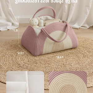 Cesta personalizada para pañales de bebé con diseño de arcoíris, cesta para recién nacidos, cesta para guardar biberones, bolso de viaje para mamá - Product Image 5