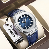 Nouvelle Montre de Luxe POEDAGAR 613 à Bracelet en Cuir pour Hommes, Montre à Quartz Lumineuse Étanche avec Date