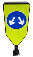 Panneaux de signalisation solaires et à LED en aluminium Diviseurs de voie efficaces pour la gestion des routes Panneau d'avertissement de sécurité
