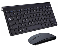 Set Keyboard dan Mouse Mini 2.4G, Wireless 78 tombol Keyboard dan Mouse Combo untuk Laptop tipis portabel Gaming Keyboard dan Mouse untuk PC