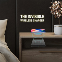 Tendance 10W Max 40mm chargeur rapide sans fil longue Distance caché sans fil chargeur pour meubles sous table pour téléphones portables