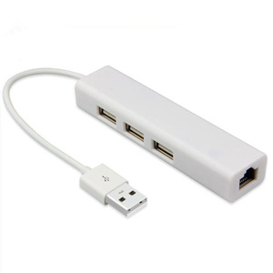 ฮับ USB 2.0 3 พอร์ตพร้อมอีเธอร์เน็ตความเร็วสูง 10/100Mbps รองรับเครือข่ายแบบใช้สายแลน รองรับวินโดวส์ 10 <span class=keywords><strong>8.1</strong></span> 8 7, XP, วิสต้า, แมคโอเอส - Product Image 1