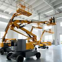 Plateforme de travail aérien télescopique automotrice électrique articulée 17m 12M 350kg, nacelle élévatrice électrique, table élévatrice