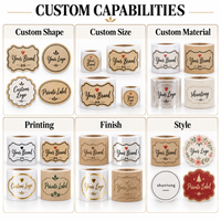 Étiquettes adhésives en papier kraft OEM pour cadeaux et artisanat, impression couleur, découpe à la presse, finition mate, étiquettes en rouleau pour emballage cadeau