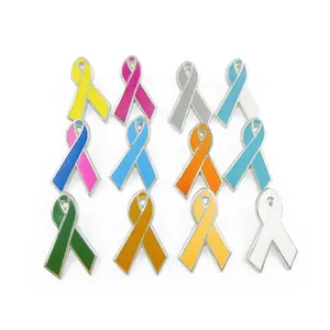 Cancer Ribbon Pin Brustkrebs bewusstsein Psychische Gesundheit Brust Pink Brosche Abzeichen Medical Emaille Pin