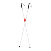 Canne blanche médicale de haute qualité, pliable en 4 sections, en aluminium léger, pour la marche