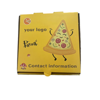 Vente en gros de boîte à pizza en papier biologique personnalisable feuille UV gaufrage avec logo en feuille d'or caractéristiques de disparition pour emballage alimentaire à emporter