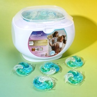 Capsules de lessive parfumées marine, détergent concentré, élimination des taches, parfum longue durée, coffret cadeau, 75%-80% actif