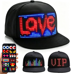 LED <b>Hat</b> <b>Light</b> Up Baseball Cap Flash Glow <b>Hat</b> USB Charging App Programmable LED Message <b>Hats</b> Scrolling LED Display Caps - Product Image 5