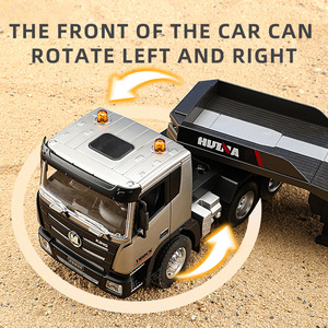 Camion <span class=keywords><strong>tracteur</strong></span> RC Huina 1318 1:18 <span class=keywords><strong>avec</strong></span> télécommande 2,4 GHz, camion plateau <span class=keywords><strong>radiocommandé</strong></span> pour la construction, jouets RC - Product Image 4