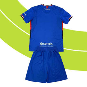 Divise da calcio per bambini Cruz Azul <span class=keywords><strong>Club</strong></span> (messico) estive ad asciugatura rapida traspirante 100% girocollo in poliestere Design specifico per bambini - Product Image 2
