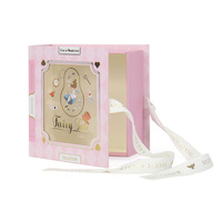 Boîte cadeau rigide en forme de livre d'anniversaire Saint Valentin avec fenêtre et ruban