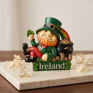 Imán de Resina 3D para Refrigerador con Diseño de Duende Irlandés de Dublín, Artesanía en Resina - Product Image 3