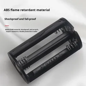 Portabatterie cilindrico in plastica nera per 3 batterie <span class=keywords><strong>AA</strong></span> <span class=keywords><strong>e</strong></span> <span class=keywords><strong>AAA</strong></span>, universale, marca cinese, altro modello non specificato - Product Image 3