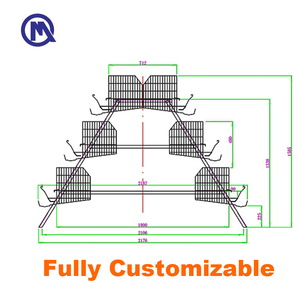 Cages pliables en métal pour volailles, cages de présentation pour coqs de combat, cages à poulets personnalisées et économiques - Product Image 3