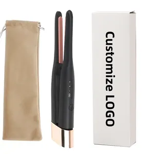Vendita calda Wireless USB ricarica Cordless Planchas Para Pelo Mini Portable Pencil Bear piastra per capelli per auto