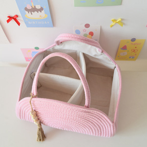 <span class=keywords><strong>Panier</strong></span> à couches en corde de coton pour bébé, grand <span class=keywords><strong>panier</strong></span> de rangement, prix de gros, sac en corde de coton, sac à couches - Product Image 4