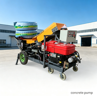 Pompe à béton diesel de 10 m³ adaptée au coulage de béton dans les bâtiments.