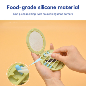 Petit distributeur portable de <span class=keywords><strong>coton</strong></span>-<span class=keywords><strong>tige</strong></span> de <span class=keywords><strong>voyage</strong></span> avec couvercle Conteneurs de stockage en silicone pour petits articles Boîte de <span class=keywords><strong>coton</strong></span>-<span class=keywords><strong>tige</strong></span> - Product Image 3