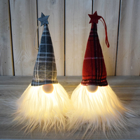 Fabriek Groothandel Navidad Gonk Gnome Pluche Hangers Ornament Opknoping Verlichte Gnomes Voor Kerst