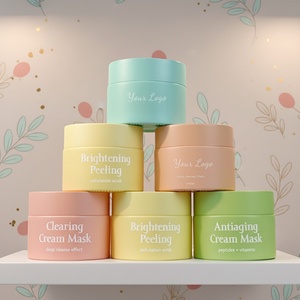 Customized Logo Printing Matte Cosmetic Packaging <b>Jars</b> 30 Ml 50 Ml 60ml 100 Ml Green Yellow Round <b>Empty</b> Cream Glass <b>Jar</b> With Lid - Product Image 3