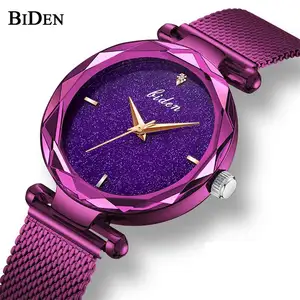 BIDEN 0127 new design rose gold womens quartz watch costume genius Mesh band water resistant moq 1vintage bracelet wrist watch