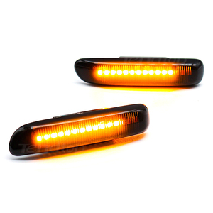 Luci di posizione laterali a LED fluenti dinamiche sequenziali per BMW serie 3 E46 limousine Touring coupé Cabriolet lampada con indicatori di direzione compatti - Product Image 1