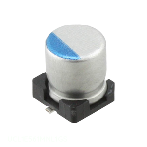 ตัวเก็บประจุแบบติดตั้งบนพื้นผิว (Surface Mount) รุ่นดั้งเดิม CAP ALUM 560UF 20% 25V SMD 560 uF UCL1E561MNL1GS - Product Image 1
