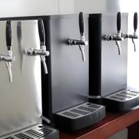 Machine à bière pression portable de comptoir avec un ou deux robinets, en acier inoxydable, type Kegerator