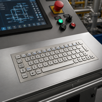 Clavier tactile intégré en acier inoxydable étanche IP65 pour machine industrielle PC-606, installations publiques, ATM, interface USB