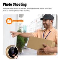 Harga Terjangkau RH-TPD08 720P Layar 2.8 Inci 3MP Lubang Intip Elektronik Nirkabel 2.4G Bel Pintu Video Pintar